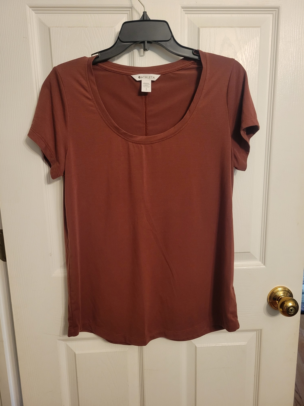 Athleta Women’s Scoop Neck Short Sleeve Top - Rust